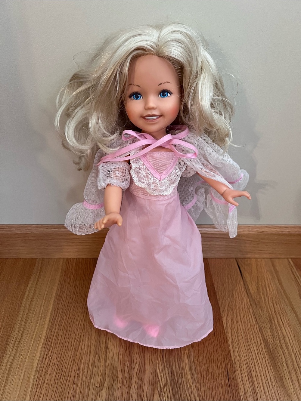 Vintage Tomy Gettin Fancy Kimberly Blonde Girl Doll in Pink Dress - Play Doll